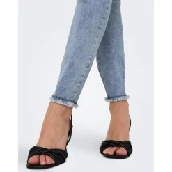 Jean skinny Longueur cheville bleu en coton Zoe