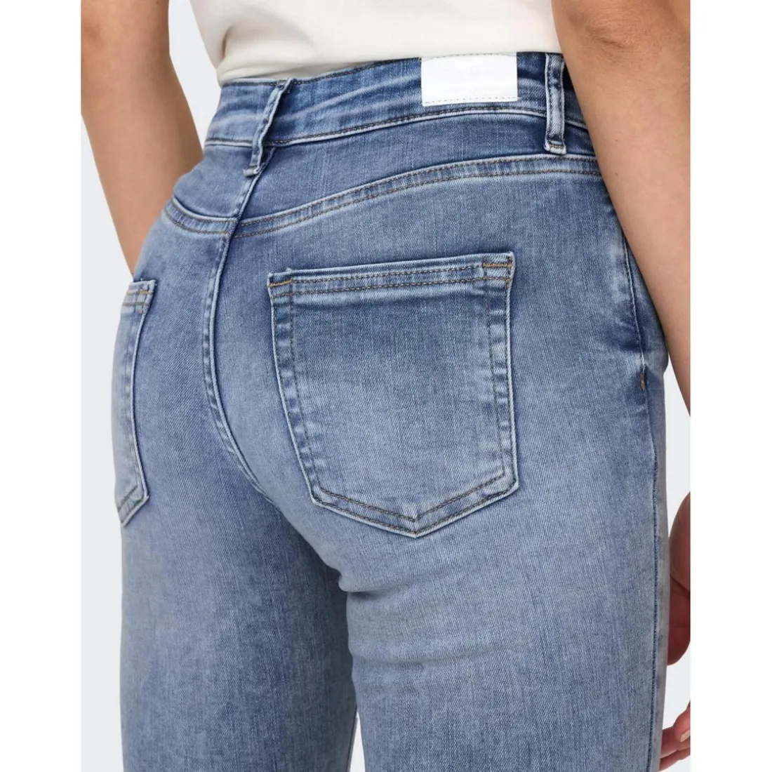 Jean skinny Longueur cheville bleu en coton Zoe