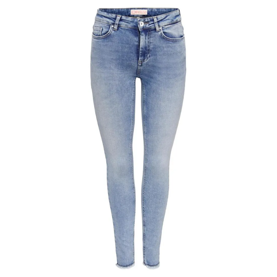 Jean skinny Longueur cheville bleu en coton Zoe