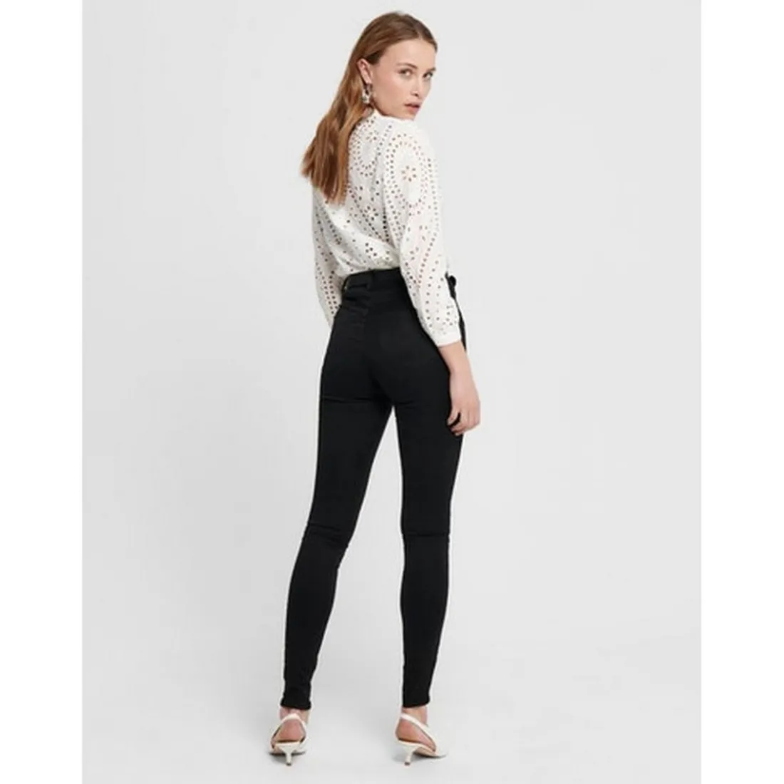 Jean skinny noir en coton Anya