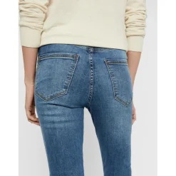 Jean skinny Skinny Fit Taille haute Longueur regular bleu en coton Zoe