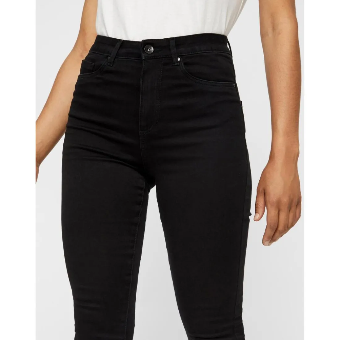 Jean skinny Slim Fit Taille haute Longueur regular noir Cleo