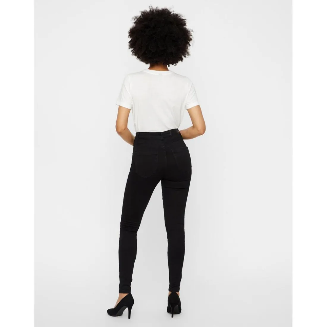 Jean skinny Slim Fit Taille haute Longueur regular noir Cleo