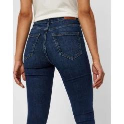 Jean skinny Slim Fit Taille haute Longueur regular bleu en coton Dot