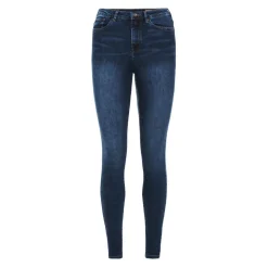 Jean skinny Slim Fit Taille haute Longueur regular bleu en coton Dot