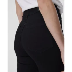 Jean skinny taille extra haute noir en coton