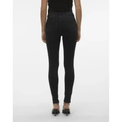 Jean skinny taille moyenne noir en coton Wren