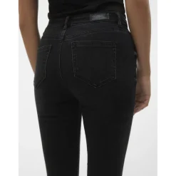 Jean skinny taille moyenne noir en coton Wren