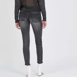 Jean slim avec bandes fantaisie Emma en coton