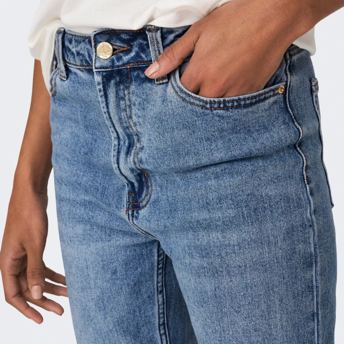 Jean Slim ONLEMILY - Bleu en coton Vox