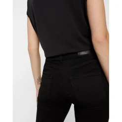 Jean slim Slim Fit Taille moyenne Longueur regular noir en coton modal
