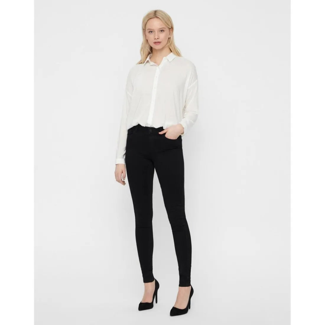 Jean slim Slim Fit Taille moyenne Longueur regular noir Adele