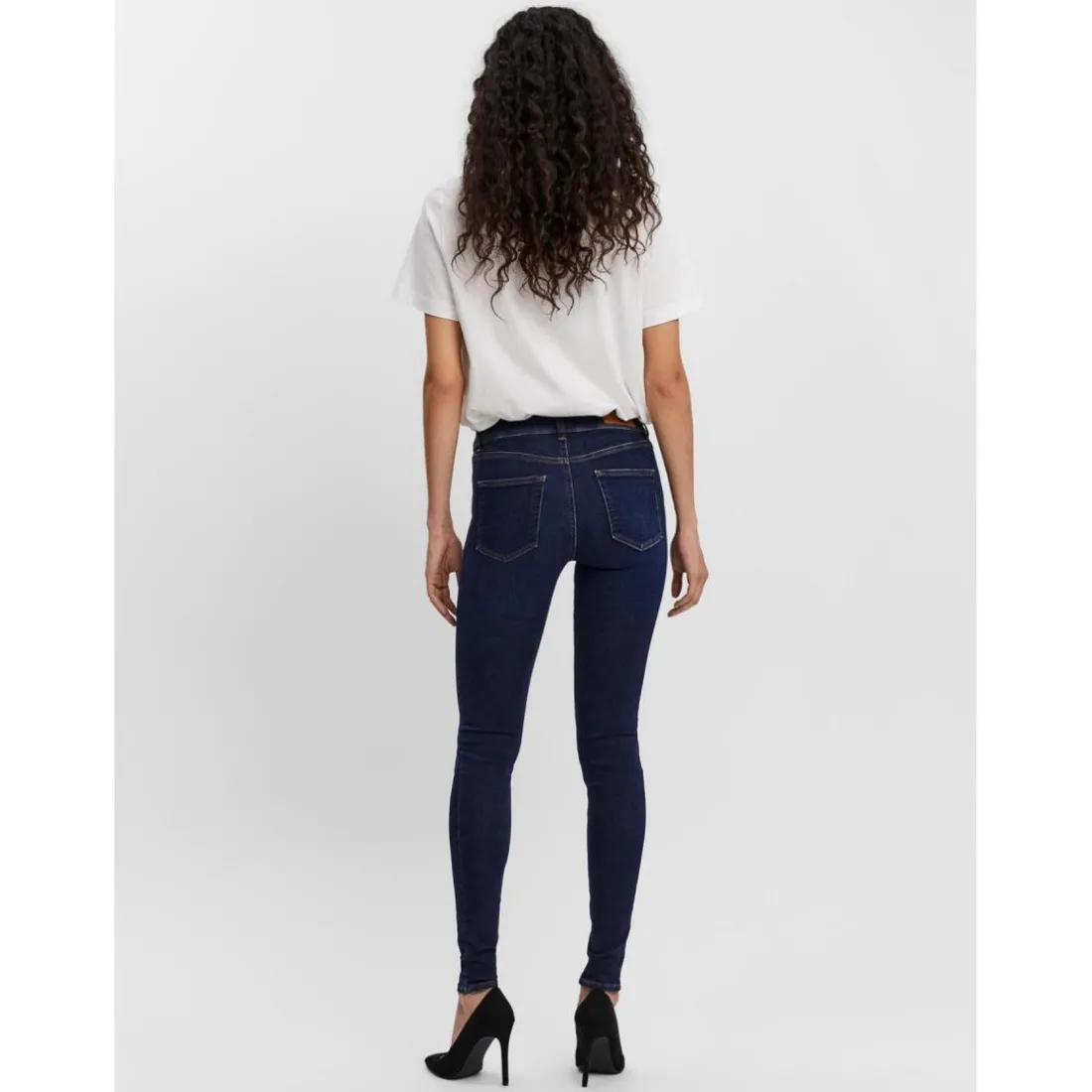 Jean slim Slim Fit Taille moyenne Longueur regular bleu en coton Tess