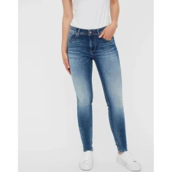 Jean slim Slim Fit Taille moyenne Longueur regular bleu en coton Gaia