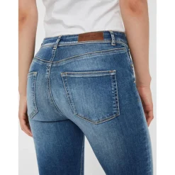 Jean slim Slim Fit Taille moyenne Longueur regular bleu en coton Gaia