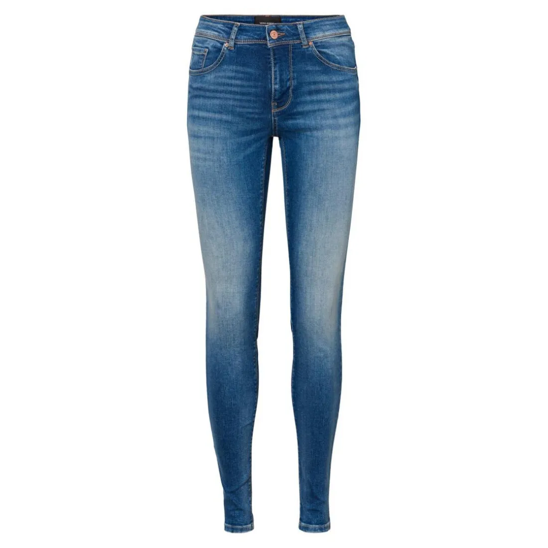 Jean slim Slim Fit Taille moyenne Longueur regular bleu en coton Gaia