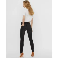 Jean slim Slim Fit Taille moyenne Longueur regular noir en coton