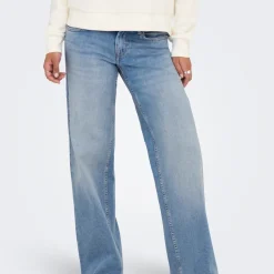 Jean taille basse ONLJUDY - Bleu en coton Emma