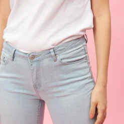 Jean étroit coupe 5 poches femme - Blue Denim