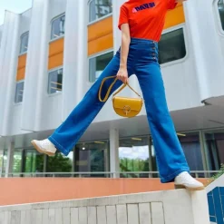 Jean wash PAULIE en coton bleu