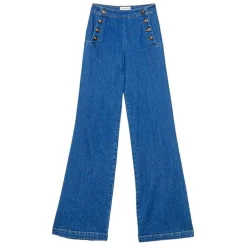 Jean wash PAULIE en coton bleu