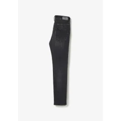 Jeans power skinny fille taille haute, longueur 34 en coton