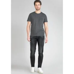 Jeans ajusté stretch 700/11, longueur 34 bleu en coton Luke