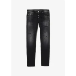 Jeans ajusté stretch 700/11, longueur 34 noir Xander en coton