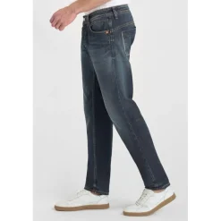 Jeans ajusté stretch 700/11, longueur 34 bleu Tom en coton