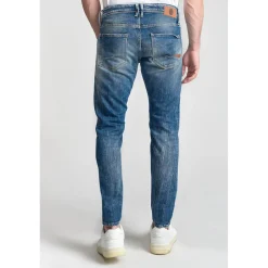 Jeans ajusté stretch Beny 700/11, longueur 34 bleu en coton