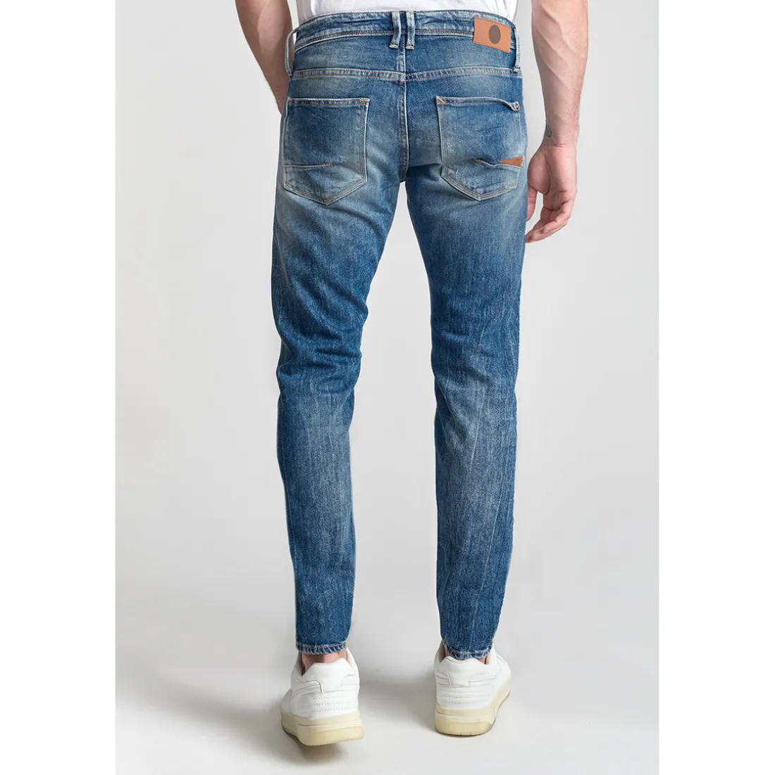 Jeans ajusté stretch Beny 700/11, longueur 34 bleu en coton