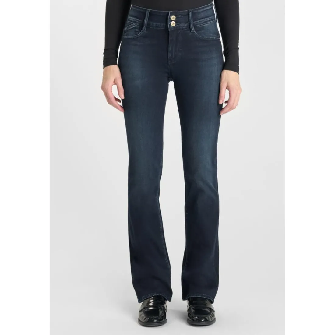 Jeans bootcut ULTRABOO, longueur 34 bleu en coton Eve