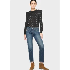 Jeans boyfit 200/43, longueur 34 bleu en coton Fern