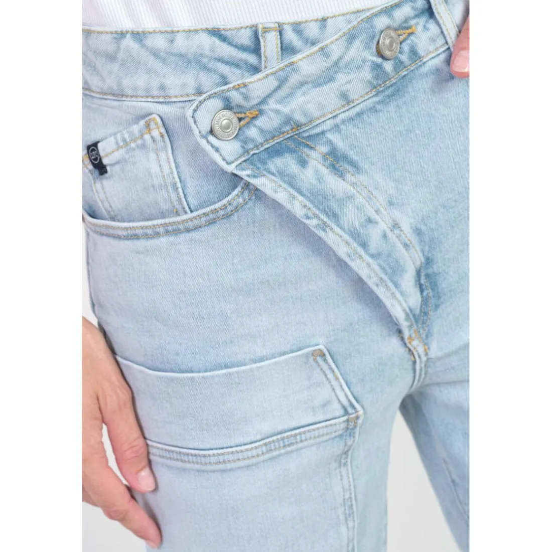 Jeans boyfit cosy, 7/8ème bleu Léa