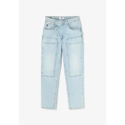 Jeans boyfit cosy, 7/8ème bleu Léa