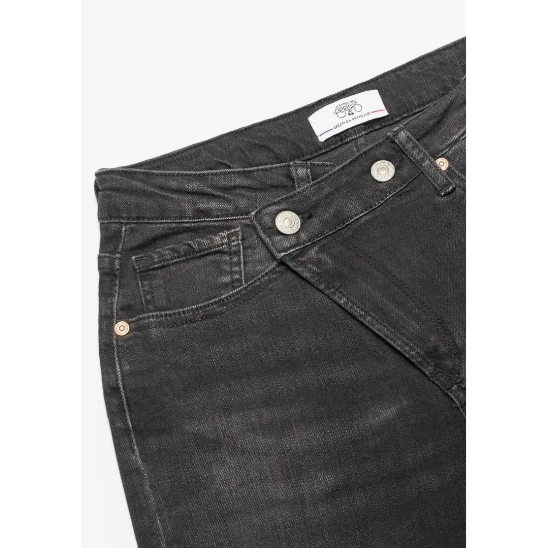 Jeans fille, loose, large COSA - Noir en coton