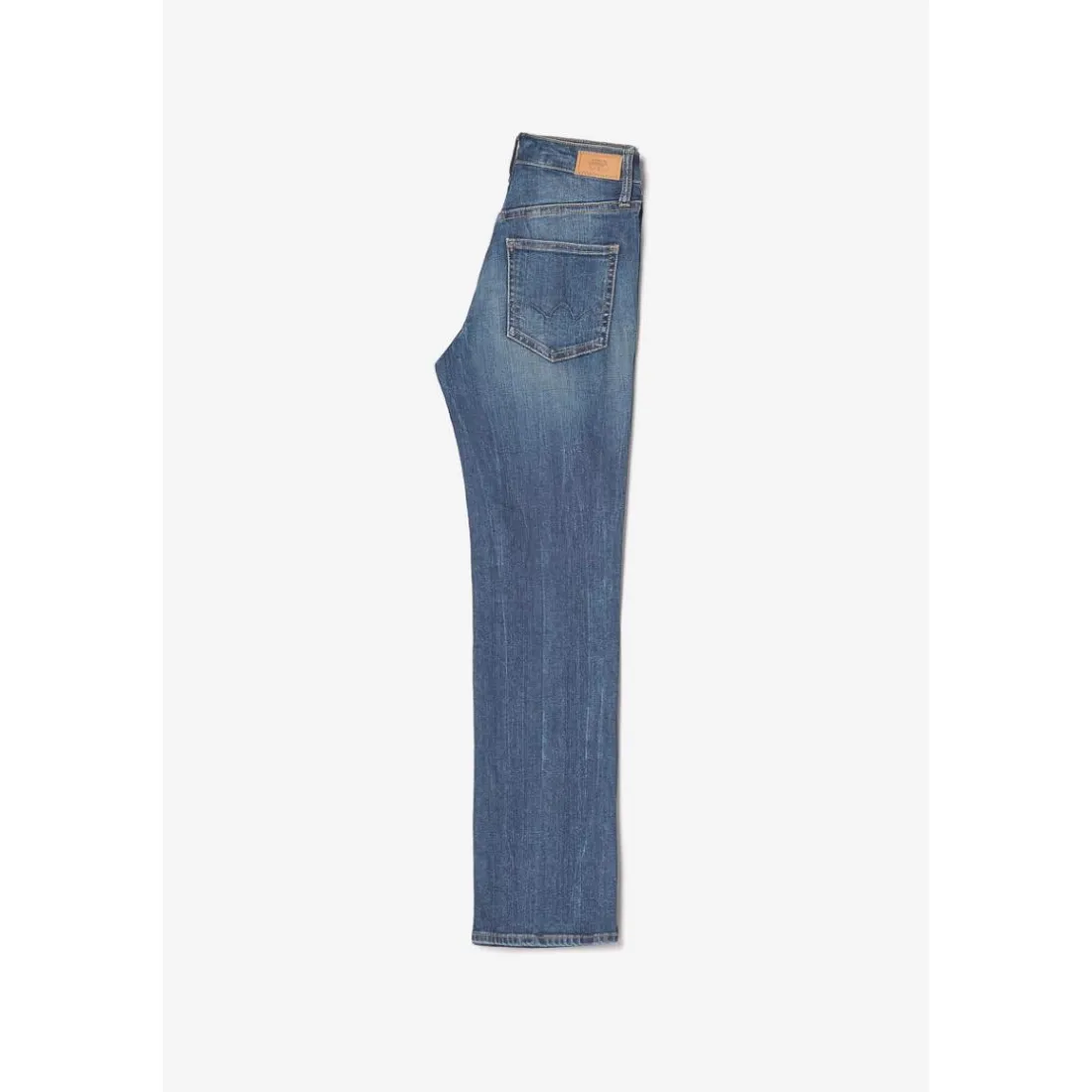 Jeans fille, mom 400/14, 7/8ème bleu en coton Ula