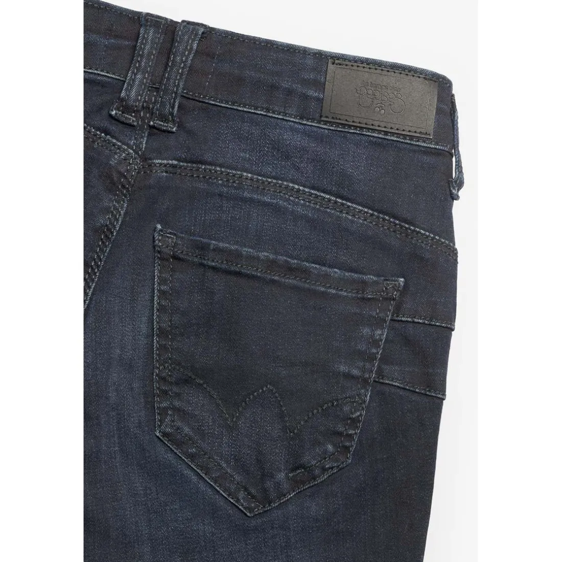 Jeans fille, regular, droit PULPHI22, longueur 34 bleu en coton