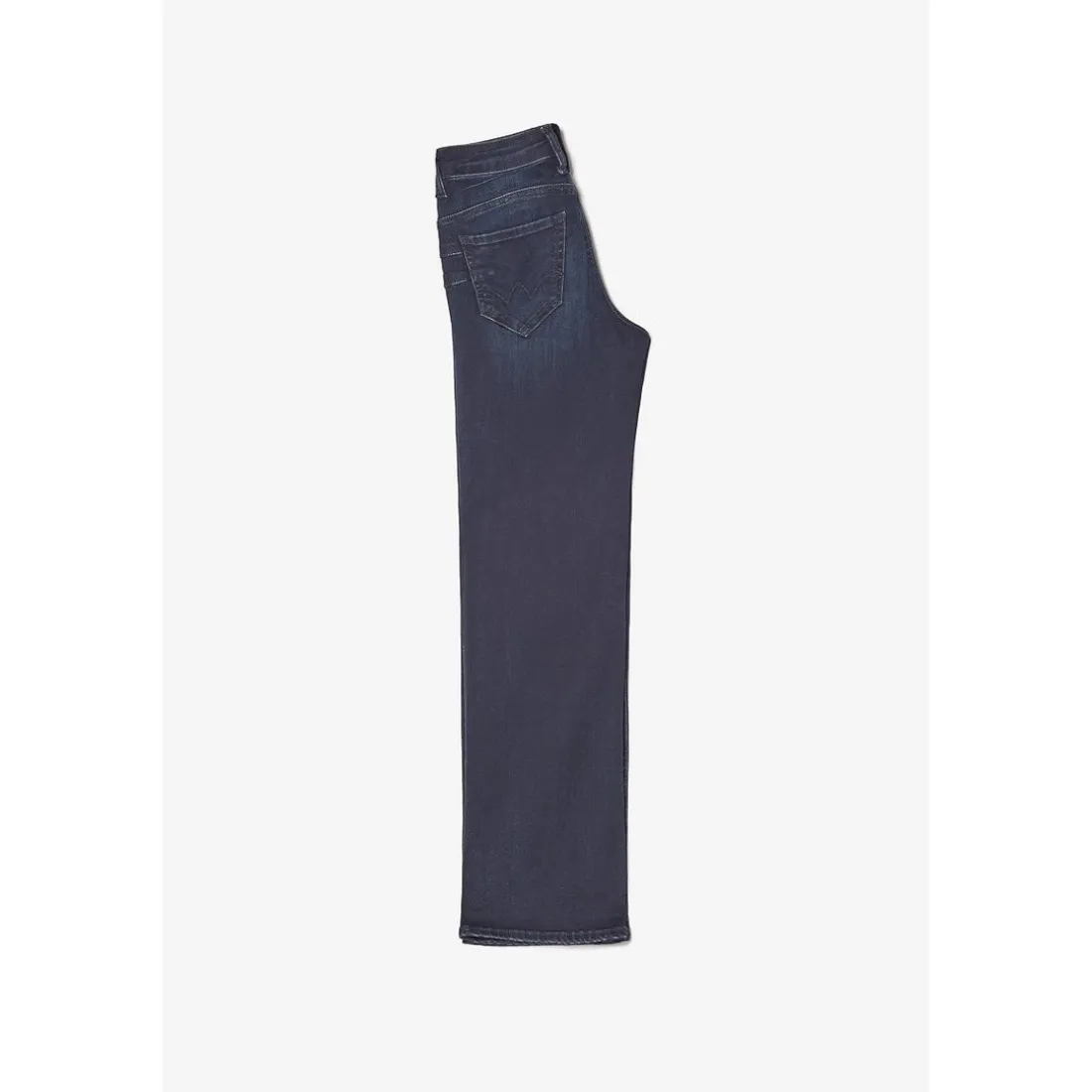 Jeans fille, regular, droit PULPHI22, longueur 34 bleu en coton