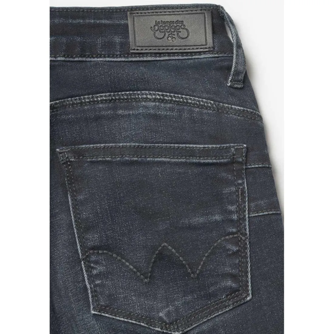 Jeans fille, Sina pulp Flare taille haute bleu-noir N°1 en coton