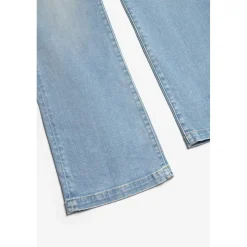Jeans fille, slim PULPHIGH, longueur 34 bleu en coton