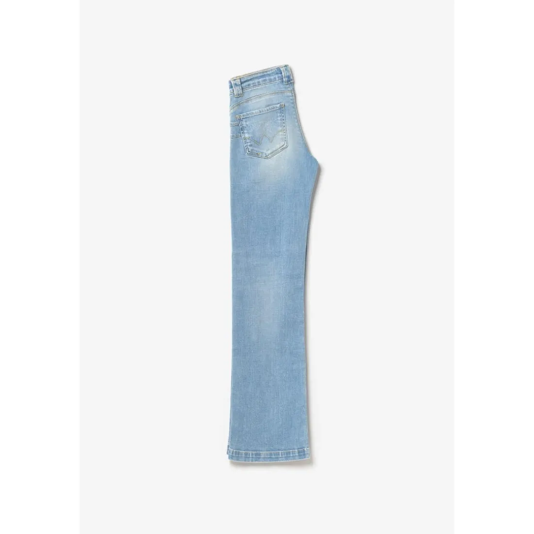Jeans fille, slim PULPHIGH, longueur 34 bleu en coton
