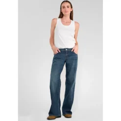 Jeans flare Lauryn bleu en coton