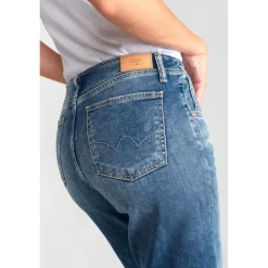Jeans flare Lauryn très évasé, longueur 34 bleu en coton