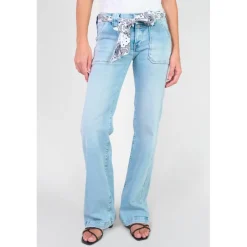 Jeans flare, très évasé , longueur 34 bleu Lyra