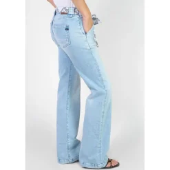 Jeans flare, très évasé , longueur 34 bleu Lyra