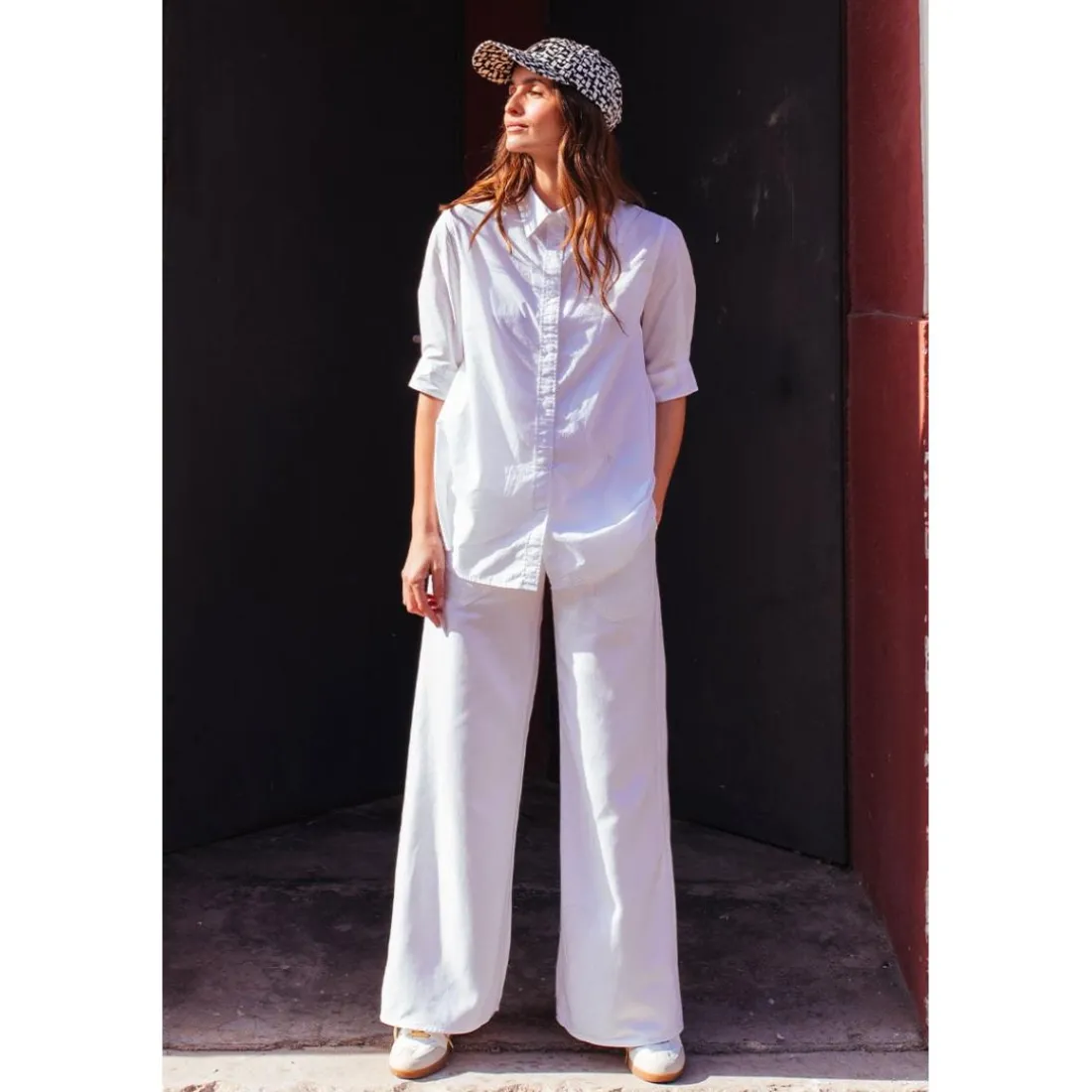 Jeans flare, très évasé , longueur 34 blanc Queen
