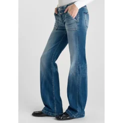Jeans flare, très évasé , longueur 34 bleu Ode