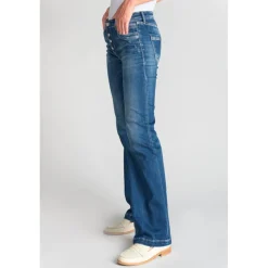 Jeans flare, très évasé , longueur 34 bleu