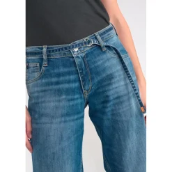 Jeans flare, très évasé , longueur 34 bleu Noémie